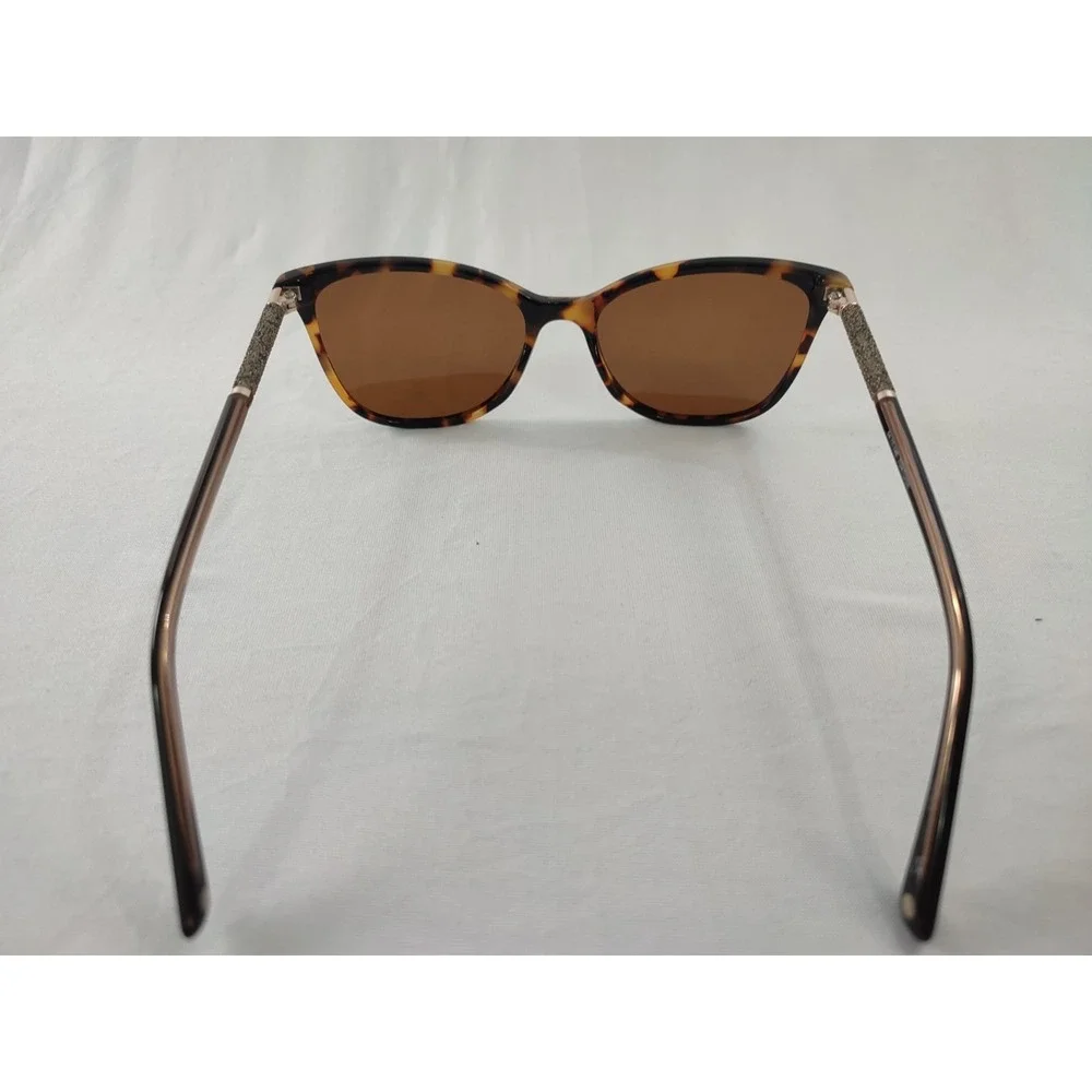BULOVA Shantou Tortoise Sunglasses Women Cat Eye Crystal Temples‎ 54-17-140 Case